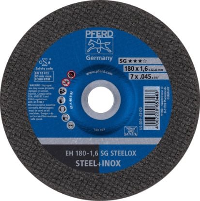 Picture of Pferd Cut-Off Wheel 7" X .045X 7/8 Sg Steelox T27 Part# - 63170