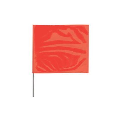 Picture of Presco 2"X3"X18" Wire Red-Glo Stake Flag Part# - 2318Rg