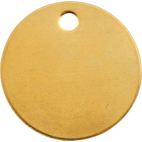 Picture of C.H. Hanson® 1" Round Brass Tag Blank18Ga. W/3/1 Part# - 41822