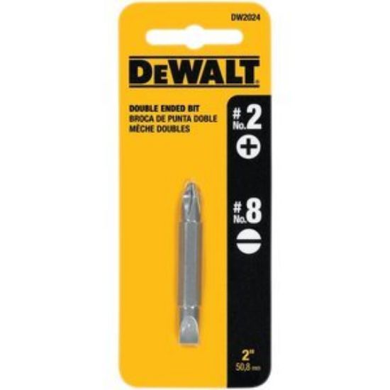 Picture of Dewalt® #2 Phillips/#8 Slotted Double-Ended Bit - Bulk Part# - Dw2024B