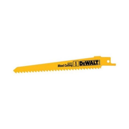 Picture of Dewalt® 6" 24Tpi Straight Back Bi-Metal Reciprocating Bl Part# - Dw4813B25