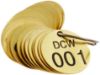 Picture of Brady® Tag Brass Rnd 1.5 Dcw 001-025 Part# - 87200