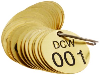 Picture of Brady® Tag Brass Rnd 1.5 Dcw 001-025 Part# - 87200