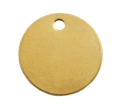 Picture of C.H. Hanson® 18Ga. 1-1/2" Round Brassmetal Tag W/3/16" Hol Part# - 41857