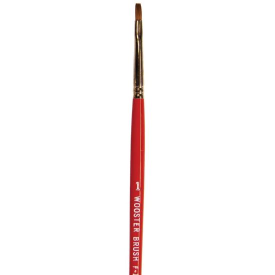 Picture of Wooster #1 Red Sable Oil Brightsartist Brush Part# - 0F16210010