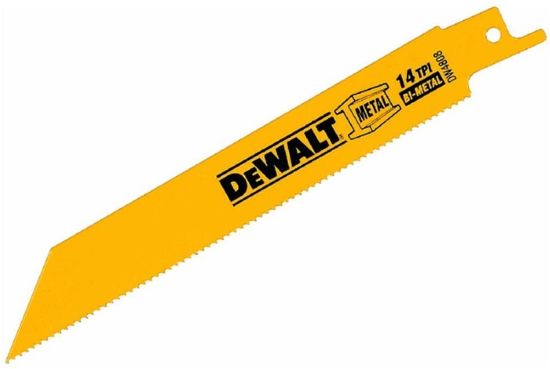 Picture of Dewalt® 6" 14Tpi Straight Back Bi-Metal Reciprocating Bl Part# - Dw4808B25