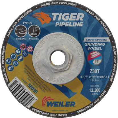 Picture of Weiler® 5 X 3/32 Pipeliner T27 5/8-11 Nut Part# - 58067