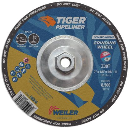 Picture of Weiler® 7 X 1/8 Pipeliner T27  5/8-11 Nut Part# - 58094