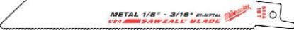 Picture of Milwaukee® Tool 9" 14 Tpi   Sawzall Blades Part# - 48-01-2187