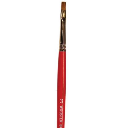 Picture of Wooster #3 Red Sable Oil Brightsartist Brush Part# - 0F16210030