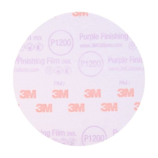 Picture of 3M™ Purple Finish Film Abrasive Dsc 260L  6" P1200 Part# - 7100122780