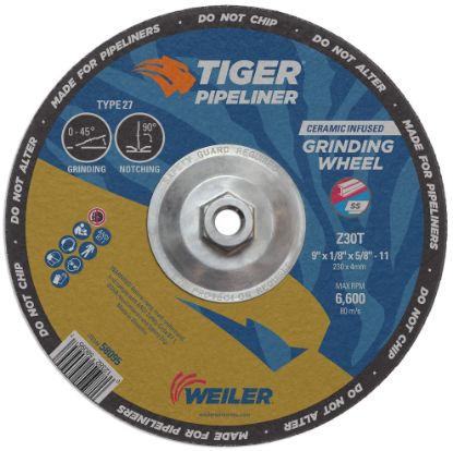 Picture of Weiler® 9 X 1/8 Pipeliner T27  5/8-11 Nut Part# - 58095