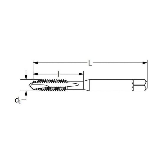 Picture of Greenfield Threading #1-64 Hs G H2 2F Pl Sp Pt Tin Tap Part# - 356061