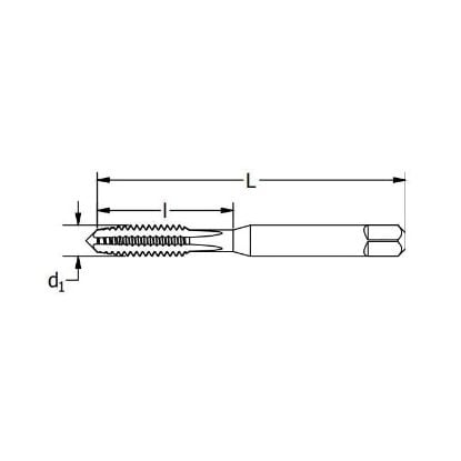 Picture of Greenfield Threading M3.5X0.6 D4 Plug Tap 3Flt Tn Part# - 328693