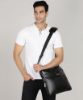 Picture of Zipline Office Faux Leather laptop bag for Men - Fits 14/15.6/16 inch Laptop Messenger Bags For Mens (1-Black Bag)