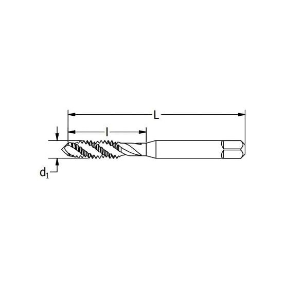 Picture of Greenfield Threading M3X0.5 Sfgp D3 2Fl Bottom Fast Spiral Flute Tap Part# - 366112