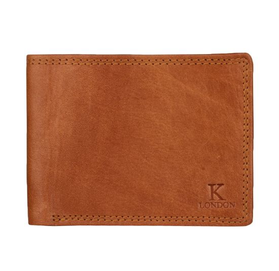 Picture of K London Tan Soft and Slim Real Leather Mens Wallet (7005_tan)