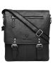 Picture of WildHorn® Original Leather 11.5 inch Messenger Bag for Men I Multipurpose Bag I Office Bag I Travel Bag with Adjustable Strap (BLACK)