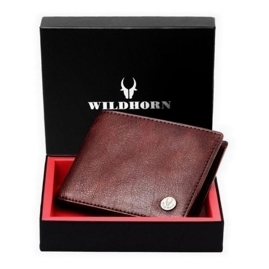 Picture of WildHorn Leather Wallet for Men I Ultra Strong Stitching I 6 Credit Card Slots I 2 Currency Compartments I 1 Coin Pocket