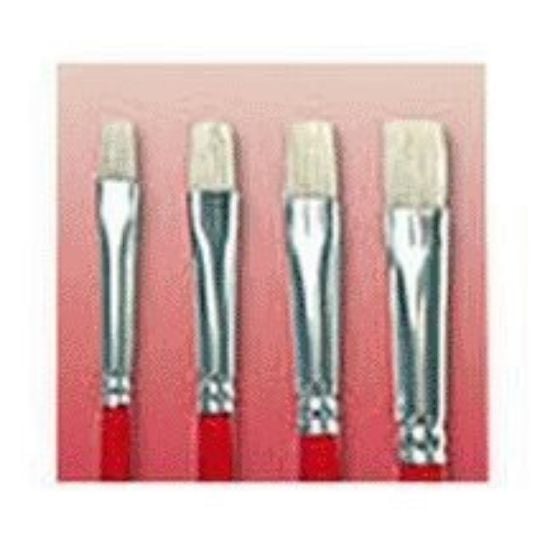 Picture of Wooster #3 White Bristle Oil Brights Artist Brush Part# - 0F16220030