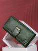 Picture of K London Stylish Green Long Women Purse Wallet Clutch with Loop Closure & 2 Zipped Pockets-AZ01_Leather_Green
