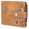 Picture of WildHorn Leather Wallet for Men | Ultra Strong Stitching | Handcrafted | Zip Wallet with 9 Card Slots | 2 ID Slots (Brown N)