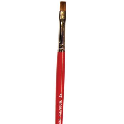 Picture of Wooster #4 Red Sable Oil Brightsartist Brush Part# - 0F16210040