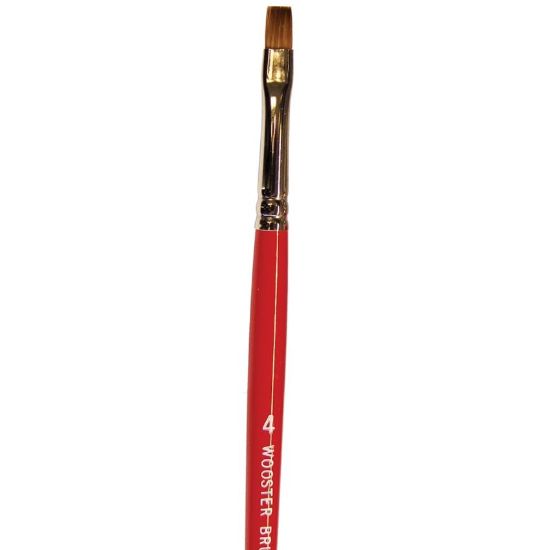 Picture of Wooster #4 Red Sable Oil Brightsartist Brush Part# - 0F16210040