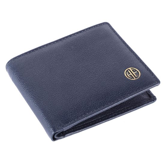Picture of HAMMONDS FLYCATCHER Wallet for Men - Royal Blue Genuine Nappa Leather Bi-Fold Money Wallet Purse, RFID Protected Men's Wallet with 6 Card Slots, 2 Hidden Pockets, 2 Currency Slots - Gift for Him