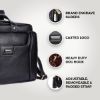 Picture of HAMMONDS FLYCATCHER Laptop Bag for Men, Black - Genuine Leather Office Messenger Bag - Fits 14/15.6/16 Inch Laptop/MacBook -Water Resistant -Shoulder Bag for Travel -Executive Office Bag with Warranty