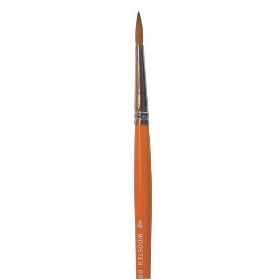 Picture of Wooster #4 Red Sable Watercolorpointed Artist Brush Part# - 0F16270040