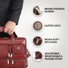 Picture of HAMMONDS FLYCATCHER Laptop Bag for Men -Genuine Leather Office Bag with Multiple Compartments -Fits up to 16 Inch Laptop - Laptop Hand Bag with Adjustable Strap -Brown Shoulder Bag for Work and Travel