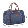 Picture of The Clownfish Polyester Oceania 28 litres Tapestry Unisex Business Travel Duffle Bag with 15.6 inch Laptop Sleeve (Blue)