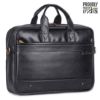 Picture of The Clownfish Faux Leather 15.6 inch Laptop Messenger Bag Briefcase (Black)