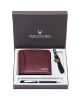 Picture of WildHorn Gift Hamper for Men I Leather Wallet, Keychain & Pen Combo Gift Set I Gift for Friend, Boyfriend,Husband,Father, Son etc (Maroon M)