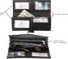 Picture of K London Stylish Black Long Women Purse Wallet Clutch with Loop Closure & 2 Zipped Pockets - AZ01_Leather_Blk