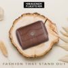 Picture of HAMMONDS FLYCATCHER wallet for women -Genuine Leather Ladies Wallet -Brushwood - 14 Card Slots - RFID Protection - 3 ID Card Slots - Women's Wallet -Button Closure -Hand Wallet- Daily Use, Money Purse