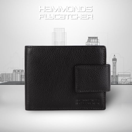 Picture of HAMMONDS FLYCATCHER Genuine Leather Wallet for Men, Black - RFID Protected Leather Purse Wallets for Men -Mens Wallet with 7 Card Slots, Zipper Coin Pocket - Gift for Him on Any Occasions