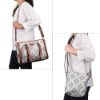 Picture of The Clownfish Combo Of Lorna Printed Handicraft Fabric Handbag for Women & The Clownfish Aahna Polyester Crossbody Sling bag for Women (Off White)