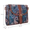 Picture of THE CLOWNFISH Madeline Printed Handicraft Fabric Handbag for Women Sling Bag Office Bag Ladies Shoulder Bag with Snap Flap Closure Tote For Women College Girls (Sapphire Blue-Paisley Print)
