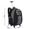 Picture of THE CLOWNFISH Tramp 33 Litre Water Resistant Polyester Two Wheel Laptop Trolley Backpack (Grey- Size 48 Cm)