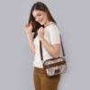 Picture of THE CLOWNFISH Nyra Polyester Crossbody Sling Bag For Women Casual Party Bag Purse With Adjustable Shoulder Strap., Off White
