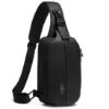 Picture of THE CLOWNFISH Anti-theft Water Resistant Crossbody Sling Bag Shoulder Chest Pack (Black)