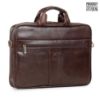 Picture of The Clownfish Icon Faux Leather 14 inch Laptop Messenger Bag Briefcase (Dark Brown)