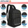 Picture of Zipline Polyester 33Ltr Laptop Bags Backpack for Men and Women college girls boys fits 15.6 inch laptop (Black)