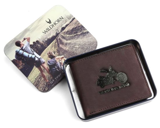Picture of WildHorn Dark Brown Leather Men's Wallet (WHEW5001D.BROWNHUNTER)