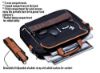 Picture of K London Black Tetron & Tan Vegan Leather Handmade Men Laptop Bag Cross Over Shoulder Messenger Bag Office Bag (1106_blk)