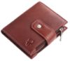 Picture of WildHorn Top Grain Leather Wallet for Men | Loop Closure | Ultra Strong Stitching I Zip Compartments with11Card Slots | 1 ID Window (Maroon)