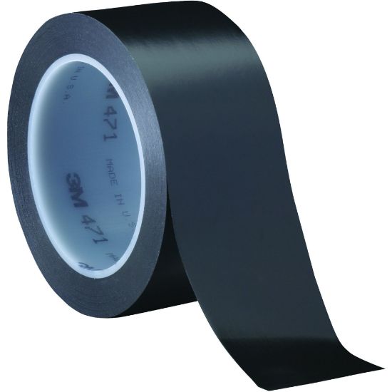 Picture of 3M™ Vinyl Tape 471  Black 2" X 36 Yd  5.2 Mil Part# - 7000048401