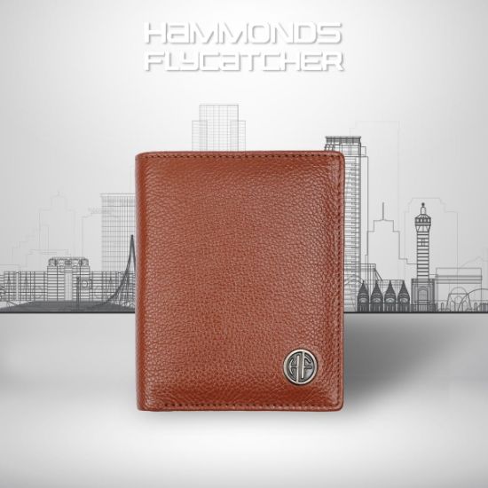 Picture of HAMMONDS FLYCATCHER Genuine Leather Wallets for Men, Brushwood - RFID Protected Leather Bi-Fold Money Wallet for Men - Mens Wallet with Total 10 Slots/Pockets - Purse for Men - Gift for Men